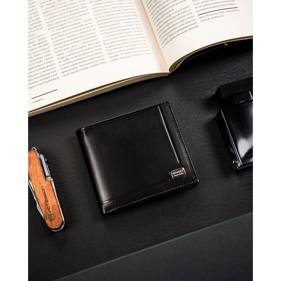 Leather wallet RFID ROVICKY CPR-10-NBAR