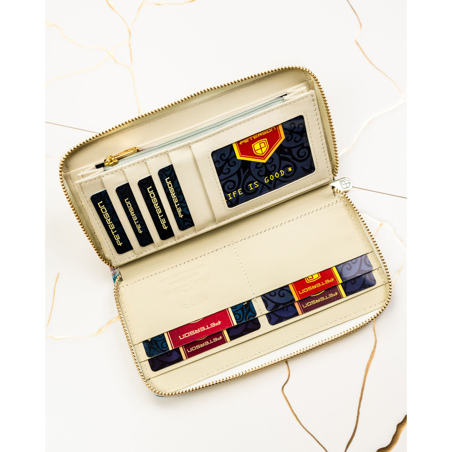 Leather and leatherette wallet RFID PETERSON PTN PX25-PF2