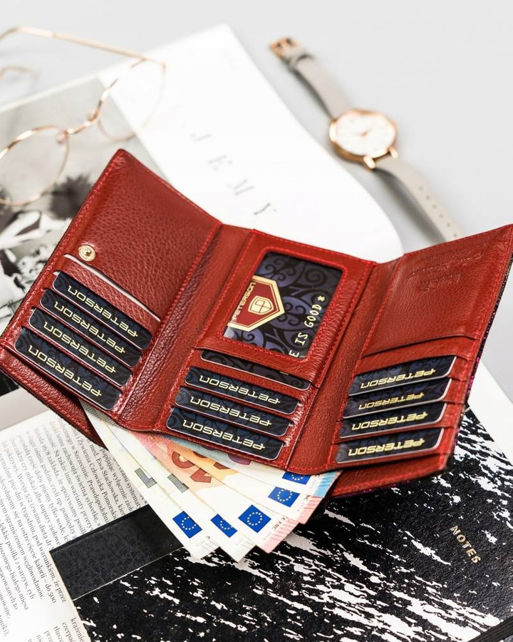 Leather wallet RFID PETERSON PTN 42108-MD