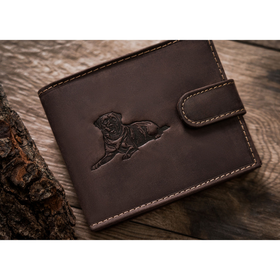 Leather wallet RFID N992L-CHM-DOG-1-BL