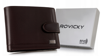 Leather men wallet RFID ROVIKY ROVICKY PC-103L-BAR