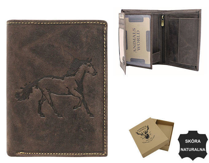 Leather wallet RFID ALWAYS WILD N4-CHM-HORSE