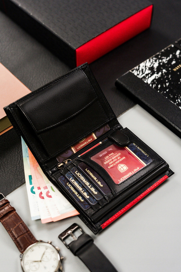 Leather wallet RFID PETERSON PTN 333.01