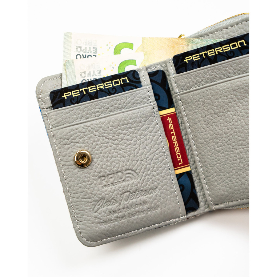 Leather wallet RFID PETERSON PTN PH33-LFL