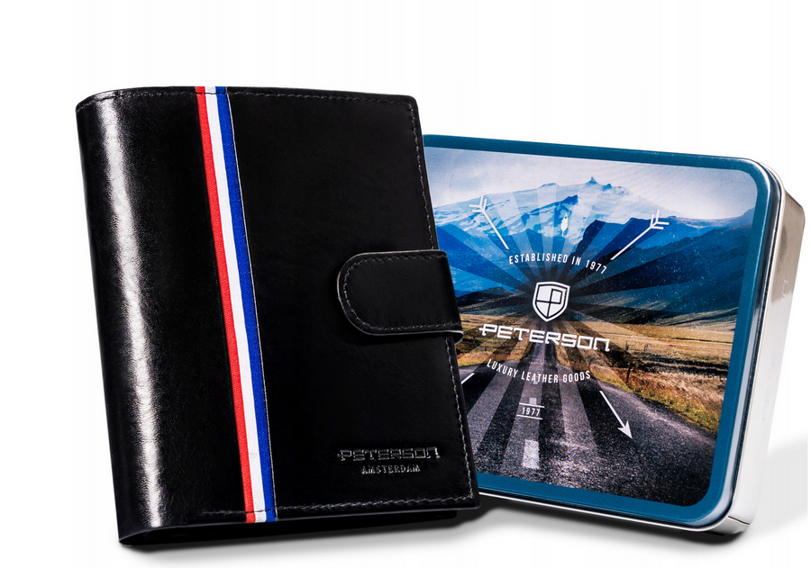 Leather wallet RFID PETERSON PTN 22311L-VT-A