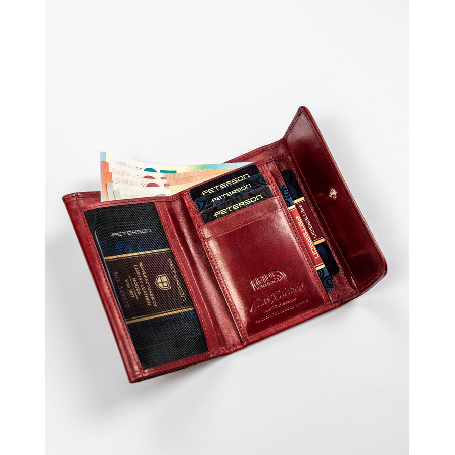 Leather wallet RFID PETERSON PTN 27074-TVT