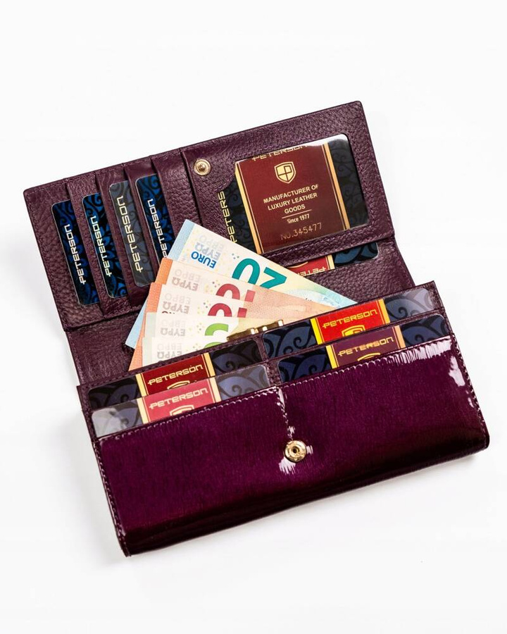 Leather wallet RFID PETERSON PTN 42122-SH