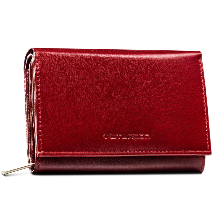 Leather wallet RFID PETERSON PTN RD-02-NGV