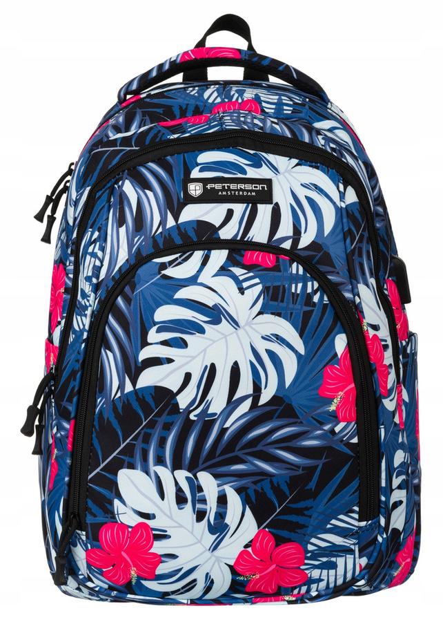 Polyester bagpack PETERSON PTN 77711-6623 PRT-1