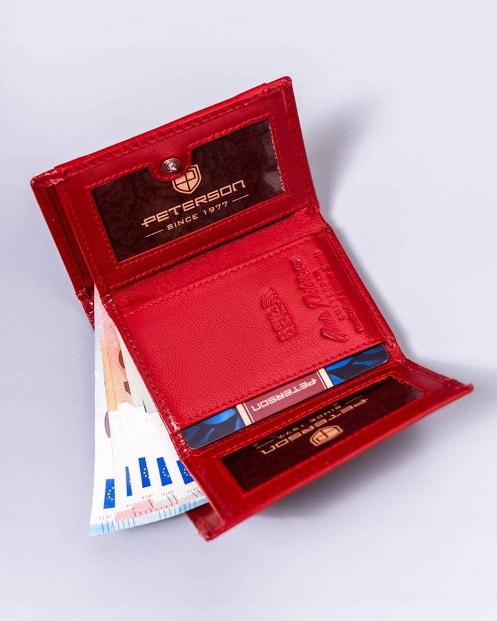 Leather wallet RFID PETERSON PTN RD-AL5617-GCL