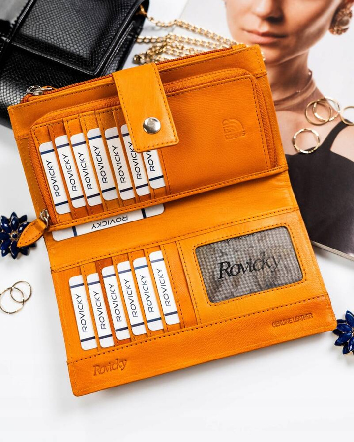 Leather wallet RFID ROVICKY R-861-DDW