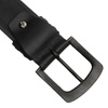 Skórzany, czarny pasek męski z klasyczną klamrą - Peterson
