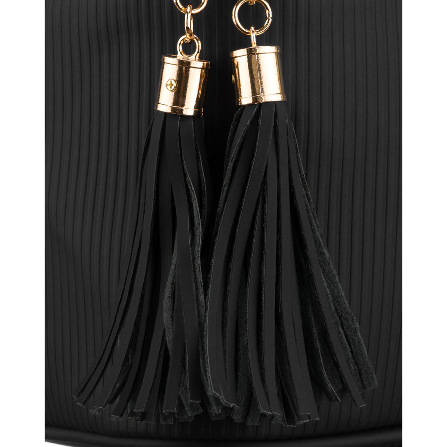 Czarna kosmetyczka z tkaniny syntetycznej z poręcznym uchwytem - Peterson