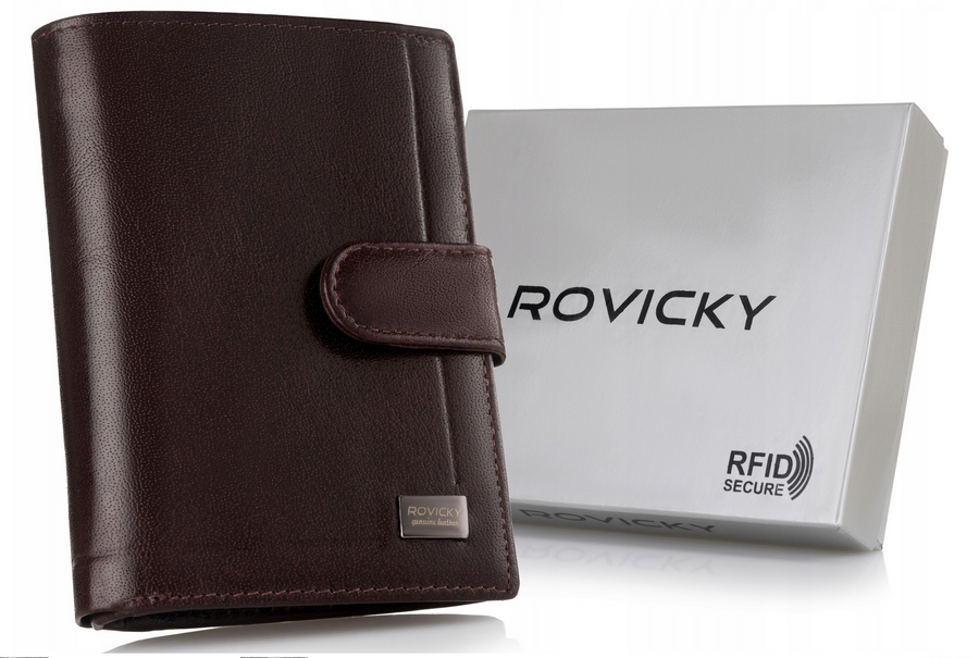 Leather men wallet RFID ROVICKY PC-101L-BAR