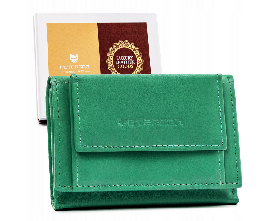 Leather wallet RFID PETERSON PTN RD-240-MCL