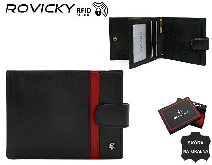 Leather wallet RFID ROVICKY N01L-RVTP