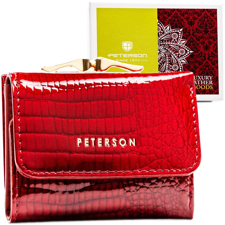 Leather wallet RFID PETERSON PTN PH32-1-RS