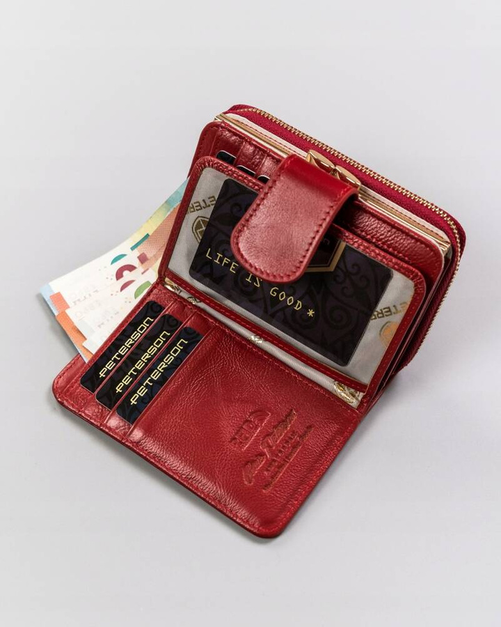 Leather wallet RFID PETERSON PTN 425214-SGN