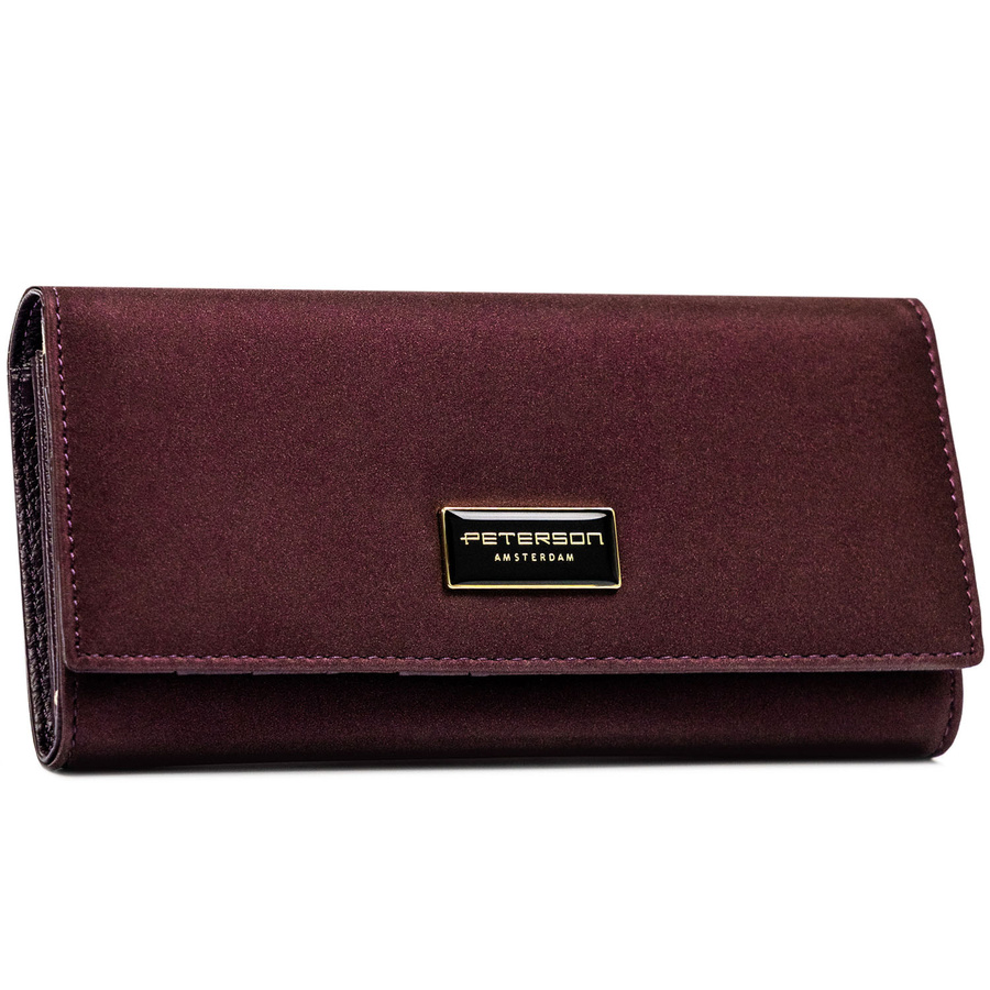 Leather and leatherette wallet RFID PETERSON PTN PS401-HNL