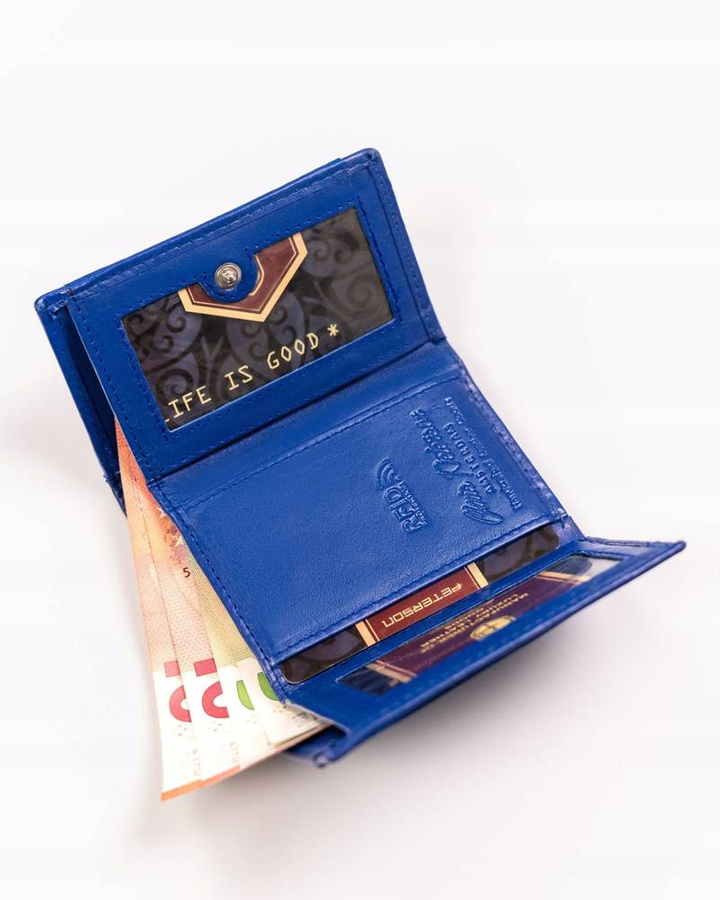 Leather wallet RFID PETERSON PTN RD-240-MCL