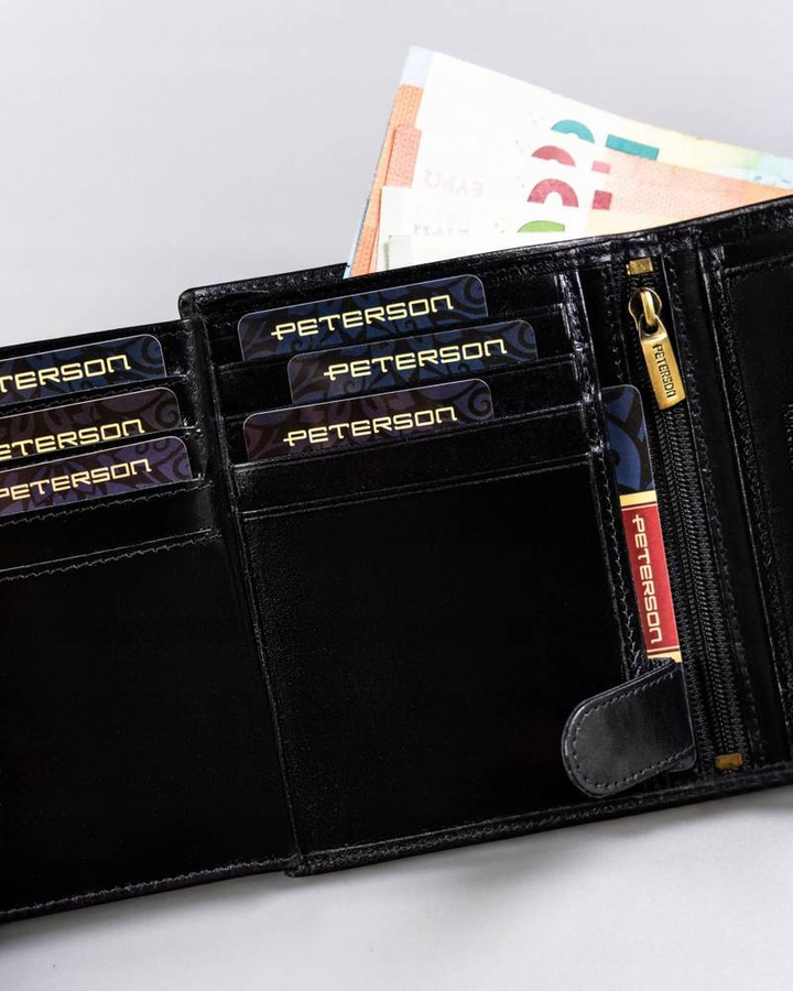 Leather wallet RFID PETERSON PTN 22311L-VT