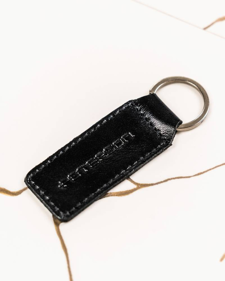 Leather wallet and keyring set PETERSON PTN SET-D-19-KCS