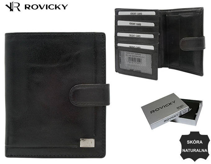 Leather wallet RFID ROVICKY PC-108L-BAR