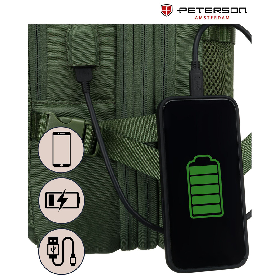 Polyester bagpack PETERSON PTN 24421