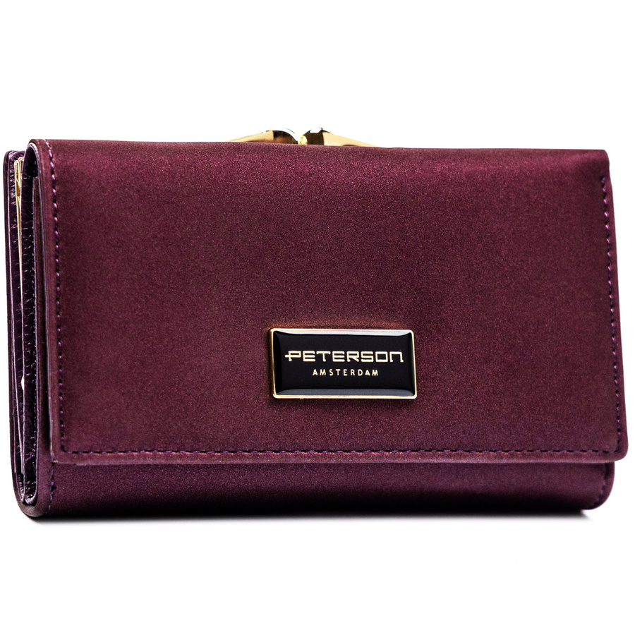 Leather and leatherette wallet RFID PETERSON PTN PS108-HNL