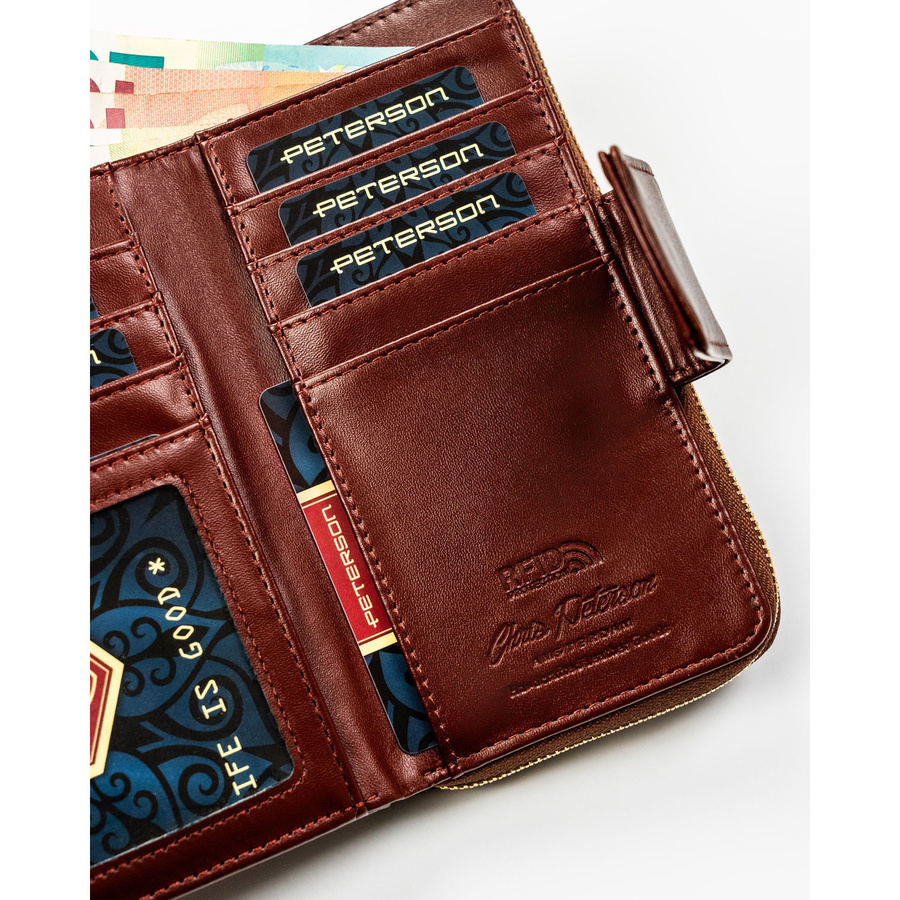 Leatherette wallet RFID PETERSON PTN 008-HF