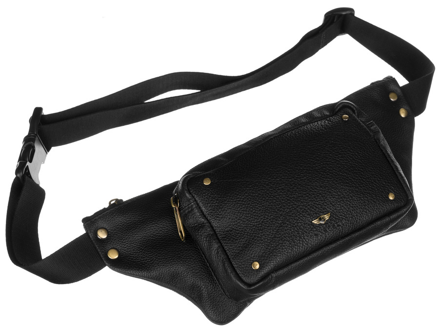 Leather waist belt bag PETERSON PTN 1