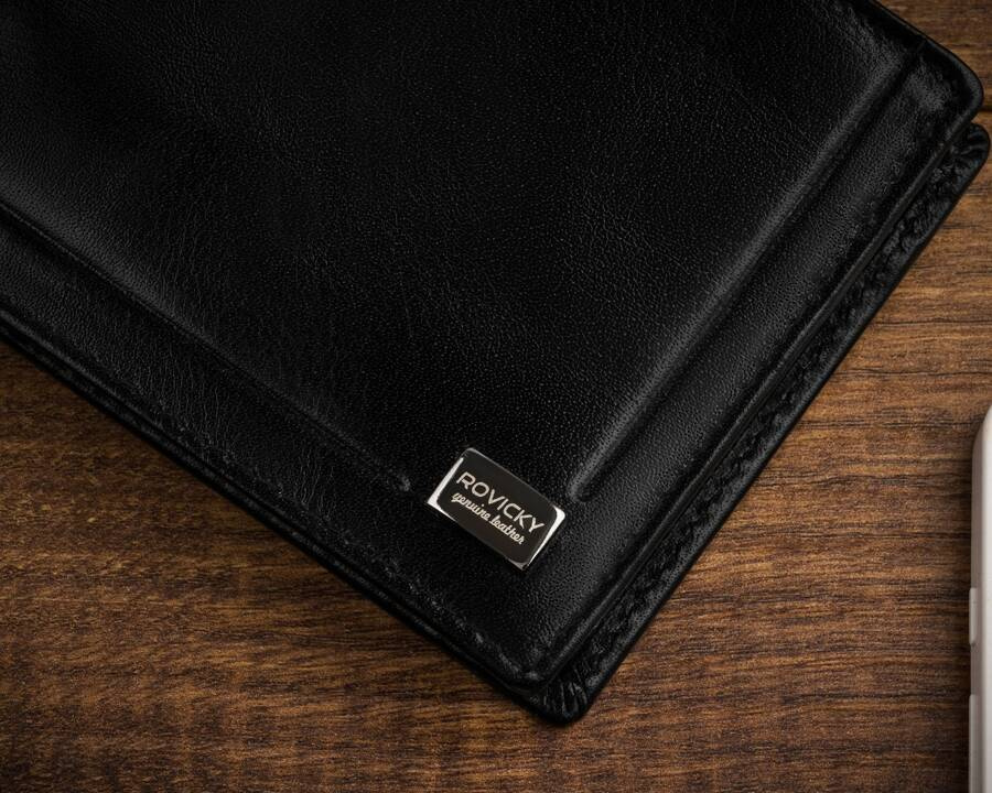 Leather wallet RFID ROVICKY CPR-2020-BAR