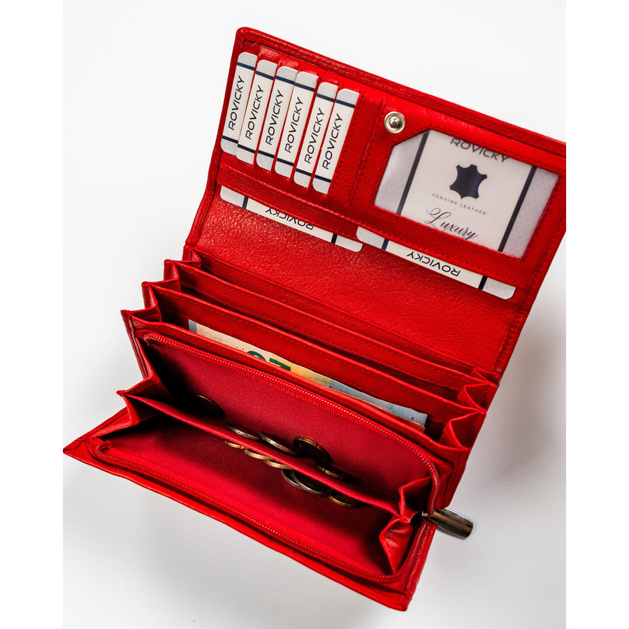 Leather wallet RFID ROVICKY R-D1521-NCD-BL