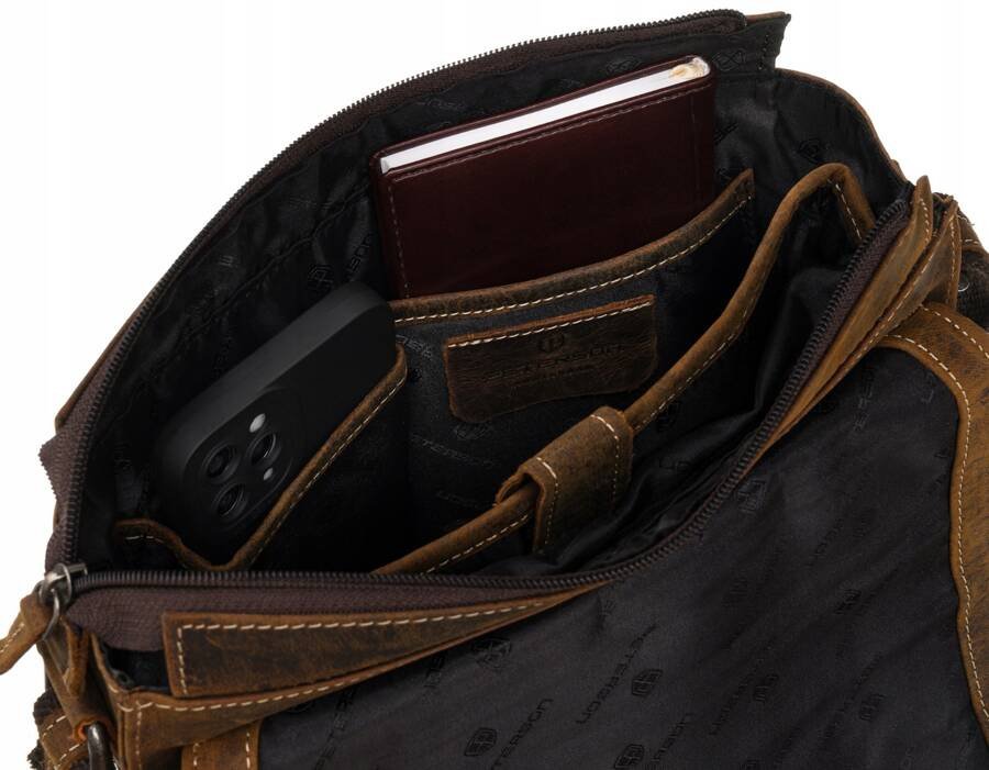 Leather bag PETERSON PTN 996-B-HUN
