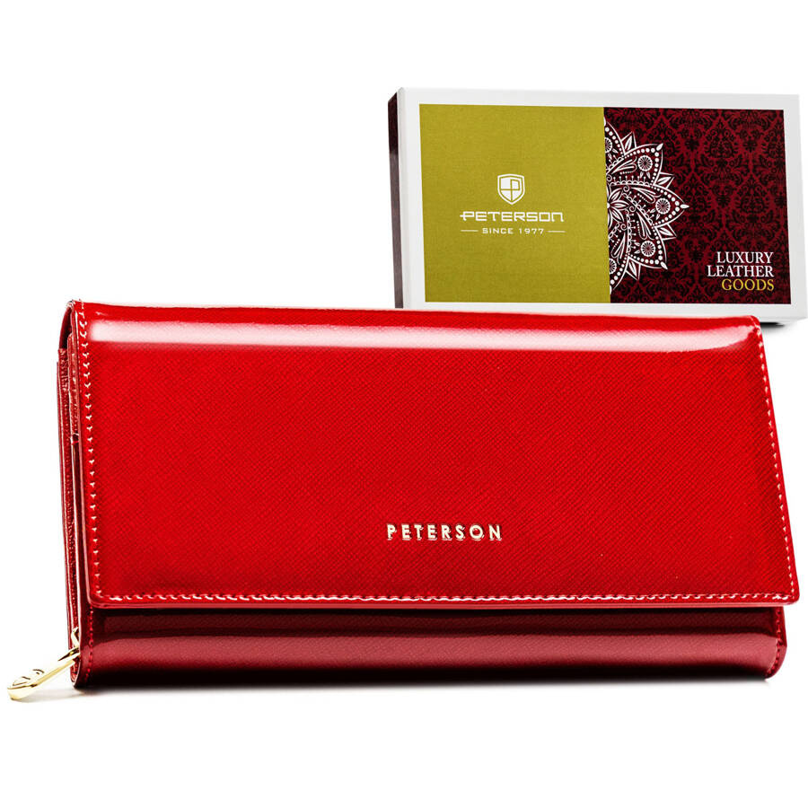 Leather wallet RFID PETERSON PTN 42106-SAF