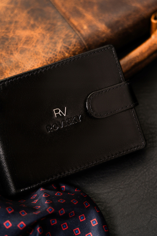 Leather wallet RFID ROVICKY RV-7680286-L-BCA-460