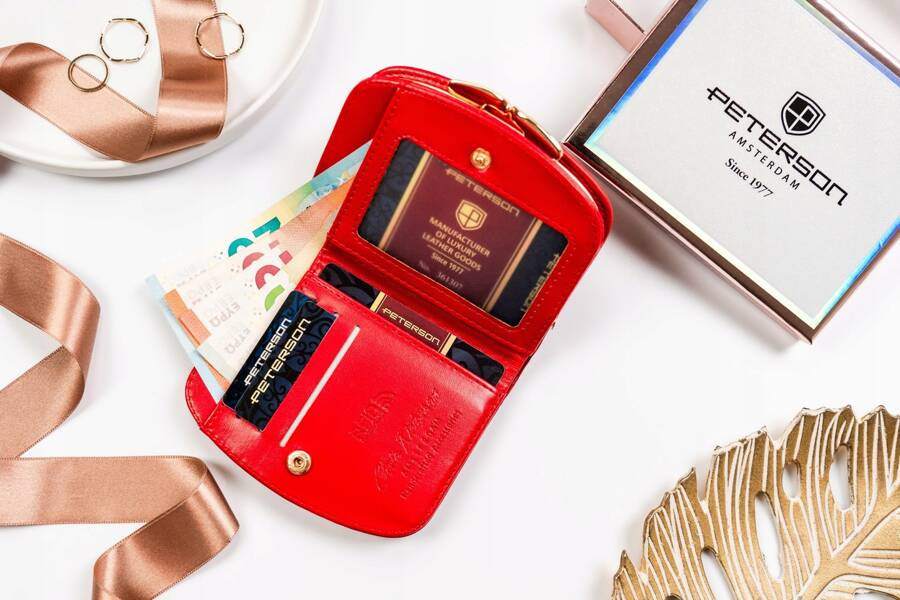 Leatherette wallet RFID PETERSON PTN 1830-F8