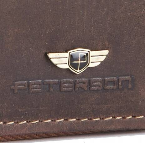 Leather wallet RFID PETERSON PTN 340 2-1-4