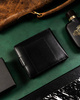 Leather wallet & key ring set PETERSON PTN SET-M-N992L-KCS