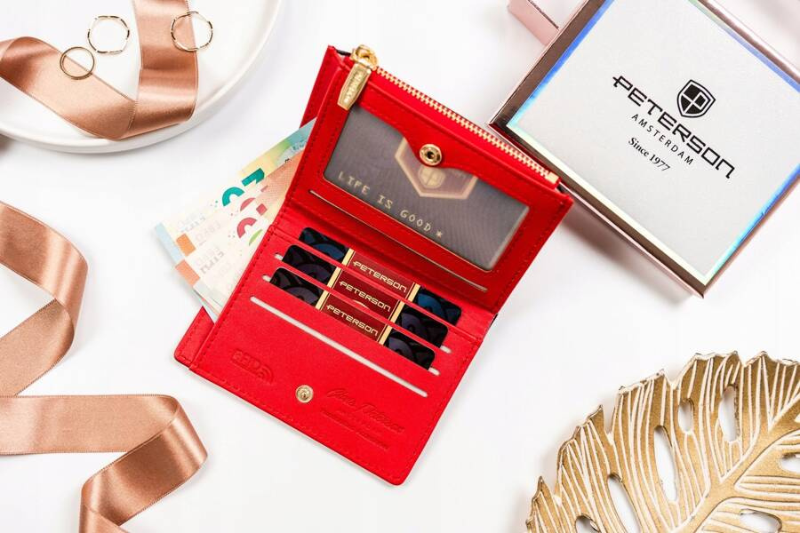 Leatherette wallet RFID PETERSON PTN 003-WEI
