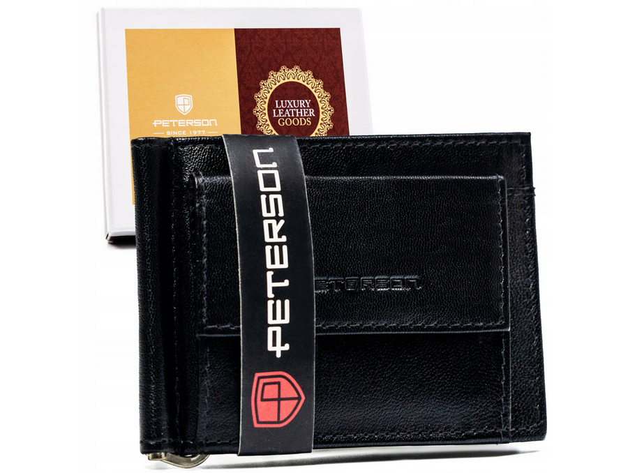 Leather wallet RFID PETERSON PTN RD-250-GCL