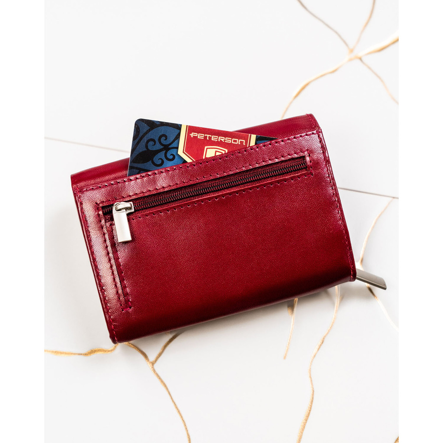 Leather wallet RFID PETERSON PTN RD-02-NGV