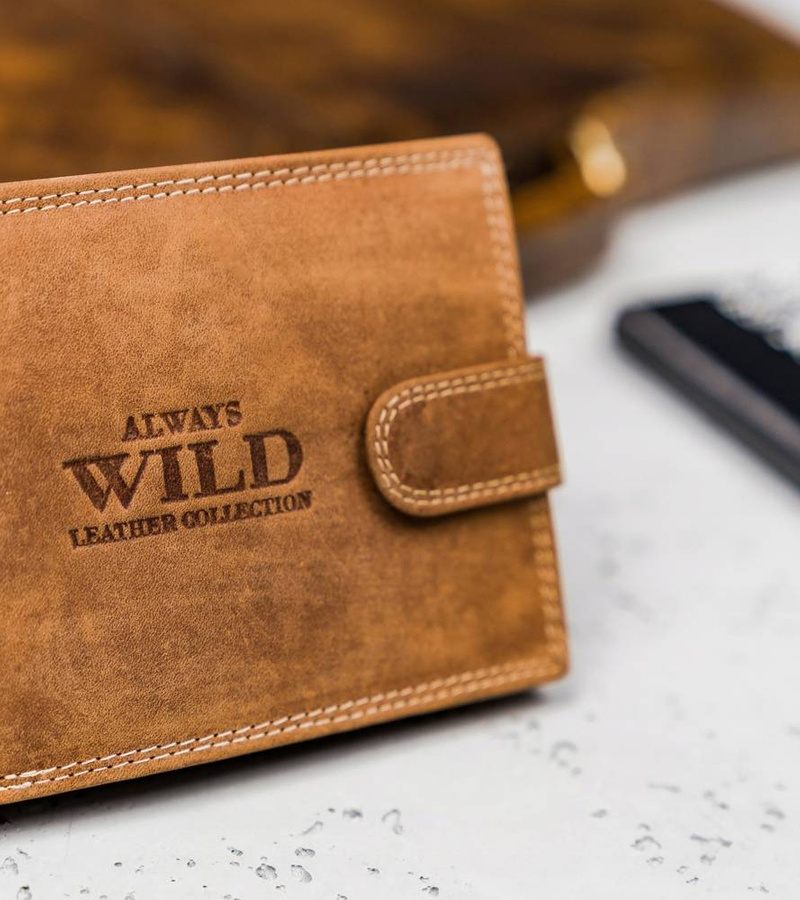 Leather men wallet ALWAYS WILD N992L-P-CHM