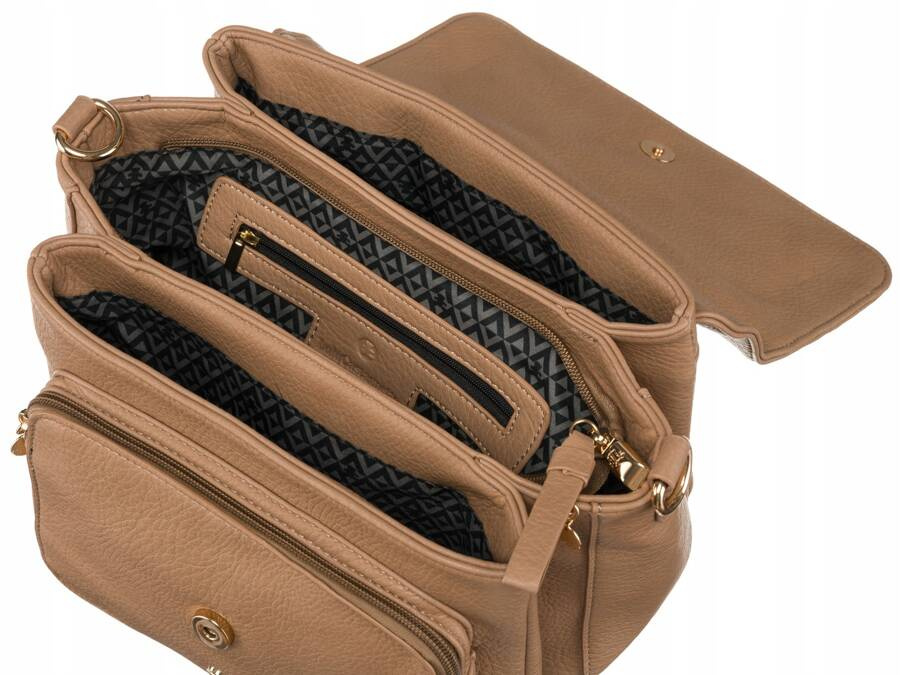 Stylowa listonoszka damska ze skóry ekologicznej - LuluCastagnette