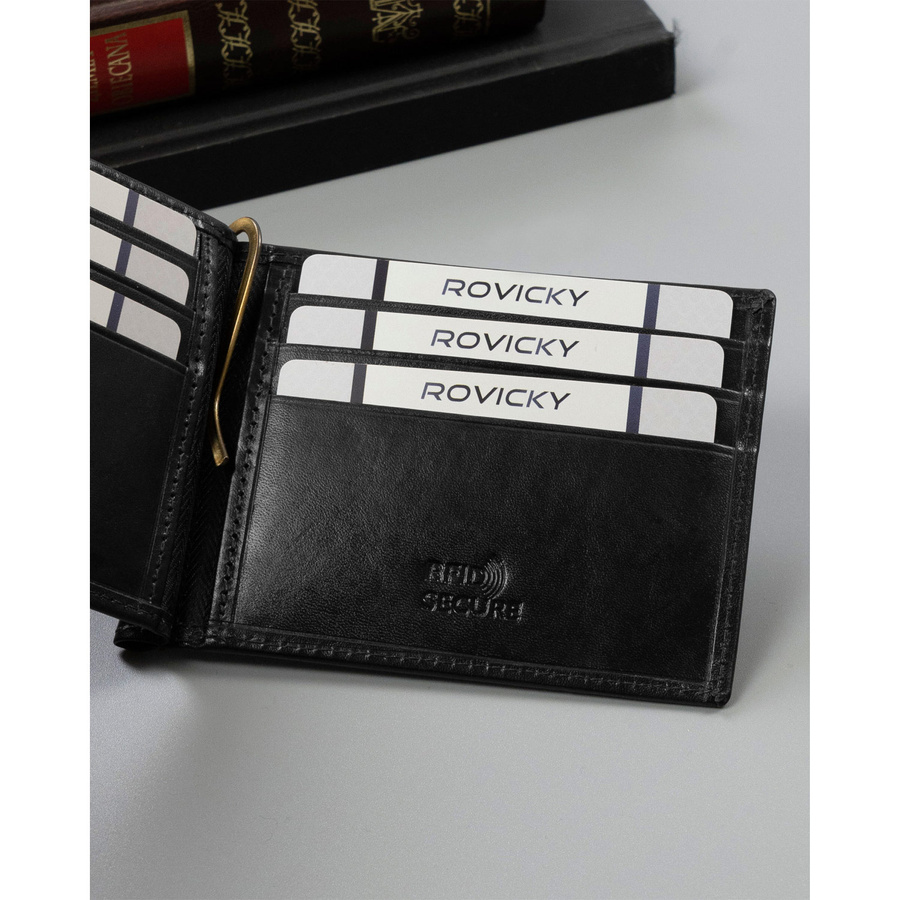 Leather wallet RFID ROVICKY N1908-RVT