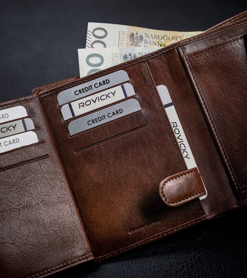 Leather man wallet ROVICKY PC-101-BAR