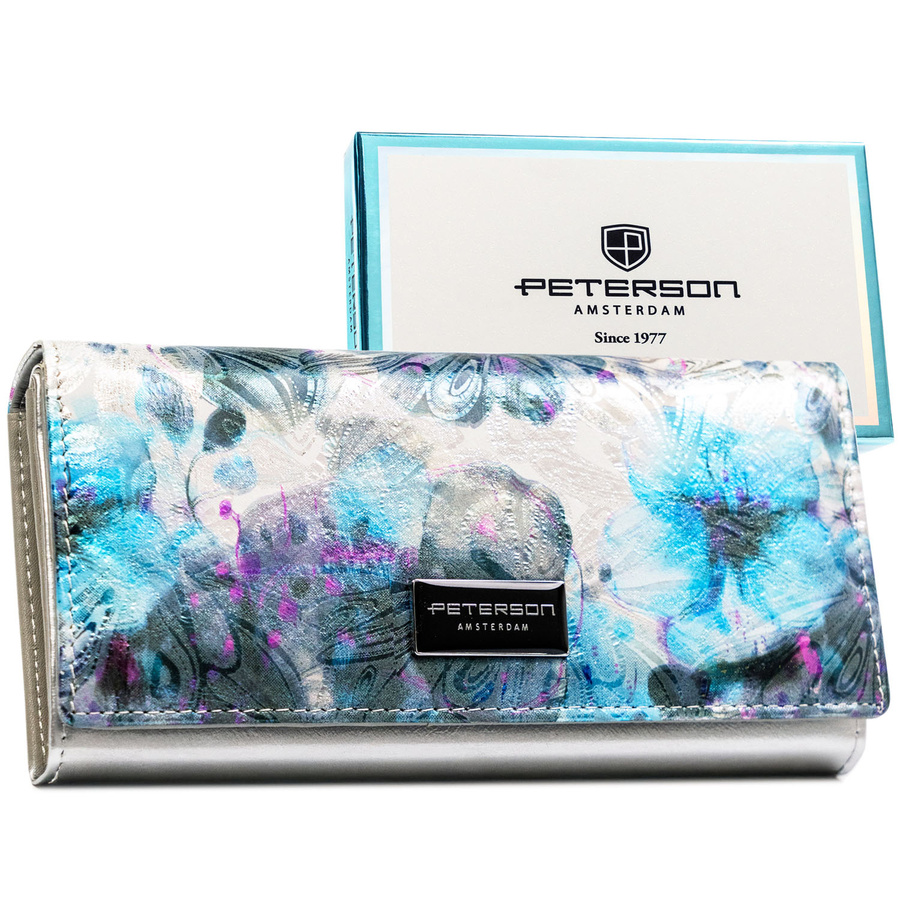 Leather+leatherette wallet RFID PETERSON PTN PX22-1-NPK
