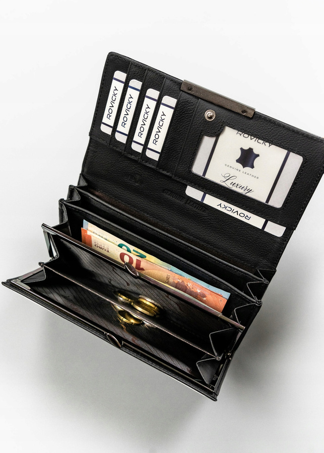 Leather & leatherette wallet RFID 4U CAVALDI PX21-20-BL