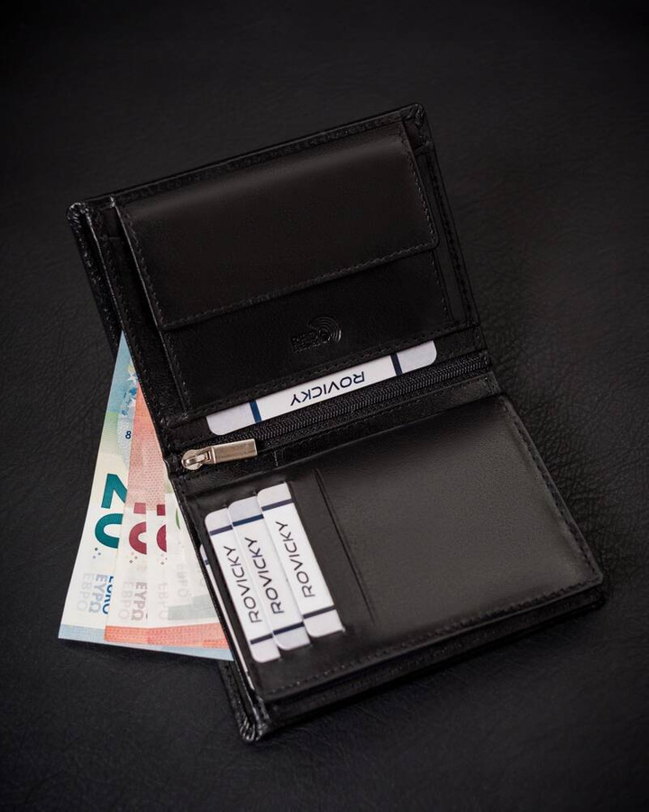 Leather wallet RFID ROVICKY RV-7680278-5-BCA-450