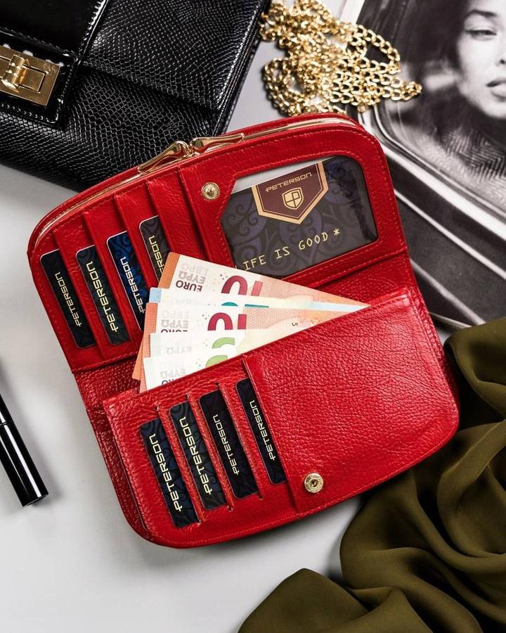 Leather's wallet RFID PETERSON PTN 42123-SG